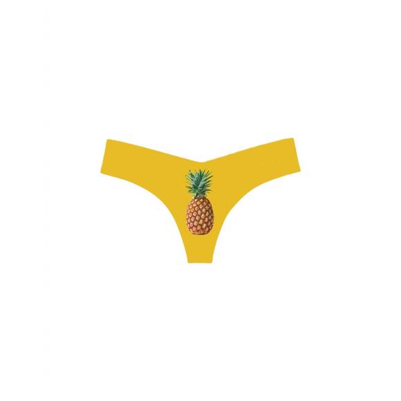 NEW COMMANDO women's photo-op thong panty in pineapple - Picture 1 of 2